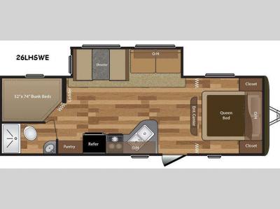 Floorplan - 2016 Keystone RV Hideout 26LHSWE