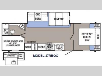 Floorplan - 2016 Palomino Puma XLE 27RBQC