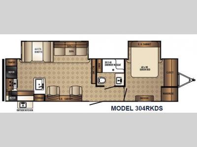 Floorplan - 2016 Palomino SolAire Ultra Lite 304RKDS
