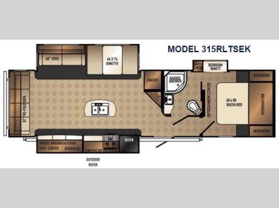 Floorplan - 2016 Palomino SolAire Ultra Lite 315RLTSEK