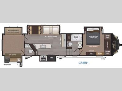 Floorplan - 2016 Keystone RV Montana High Country 358BH