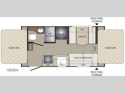 Floorplan - 2016 Keystone RV Bullet Crossfire 1650EX
