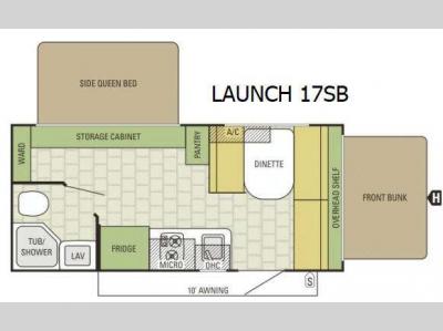 Floorplan - 2017 Starcraft Launch 17SB