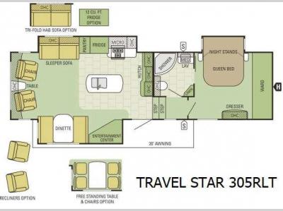 Floorplan - 2017 Starcraft Travel Star 305RLT