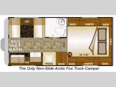 Floorplan - 2016 Northwood Arctic Fox Camper 865 Wet Bath