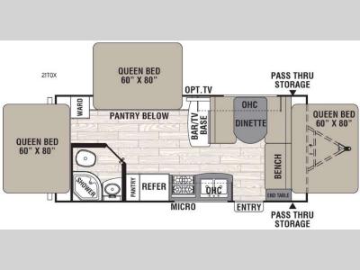 Floorplan - 2017 Coachmen RV Freedom Express 21TQX