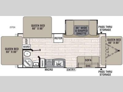 Floorplan - 2017 Coachmen RV Freedom Express 23TQX
