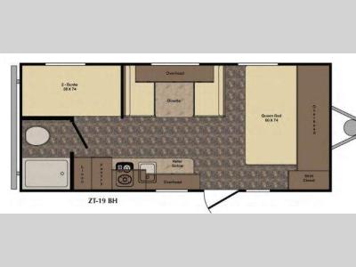 Floorplan - 2017 CrossRoads RV Z 1 Lite ZT19BH