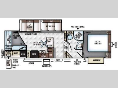 Floorplan - 2017 Forest River RV Flagstaff Classic Super Lite 8529BHDS