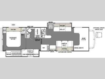 Floorplan - 2017 Coachmen RV Freelander 31BH Ford 450