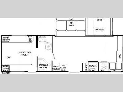 Floorplan - 2004 Forest River RV Cedar Creek Silverback 27 LFKS