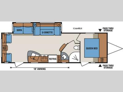 Floorplan - 2017 KZ Spree Connect C290RLS