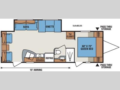 Floorplan - 2017 KZ Sportsmen Show Stopper LE S281RLSS