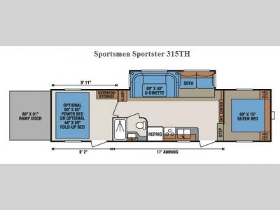 Floorplan - 2017 KZ Sportsmen Sportster 315TH
