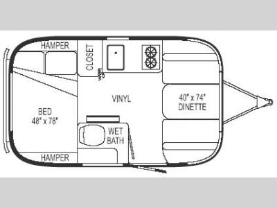 Floorplan - 2007 Airstream RV Bambi 16 Bambi