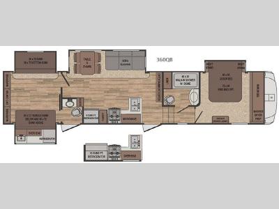 Floorplan - 2017 Forest River RV Sabre 360QB