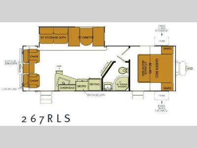 Floorplan - 2017 EverGreen RV Texan 267RLS
