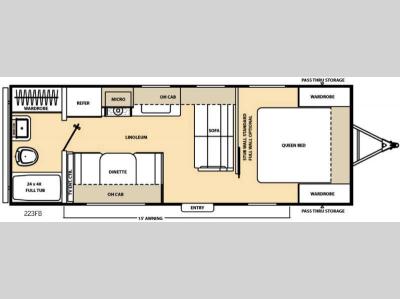 Floorplan - 2017 Coachmen RV Catalina 223FB