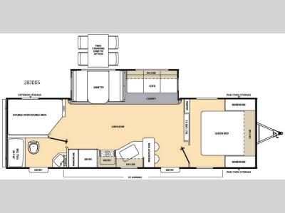 Floorplan - 2017 Coachmen RV Catalina 283DDS