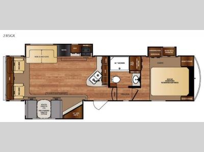 Floorplan - 2017 Forest River RV Wildcat 28SGX