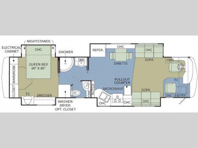 Floorplan - 2007 Holiday Rambler Endeavor 40 PDQ