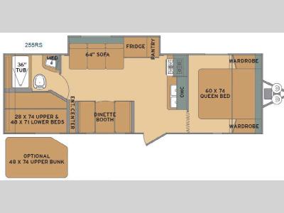 Floorplan - 2017 Shasta RVs Flyte 255RS