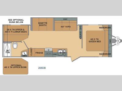 Floorplan - 2017 Shasta RVs Flyte 265DB