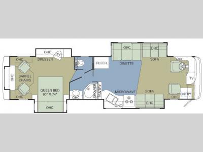 Floorplan - 2007 Holiday Rambler Ambassador 40 PLQ