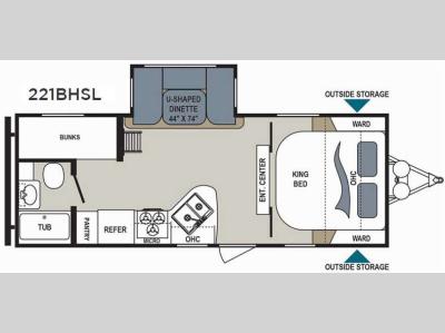 Floorplan - 2017 Dutchmen RV Aerolite 221BHSL