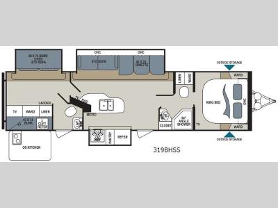Floorplan - 2017 Dutchmen RV Aerolite 319BHSS