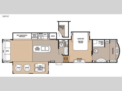 Floorplan - 2016 Forest River RV Cedar Creek Hathaway Edition 38FB2