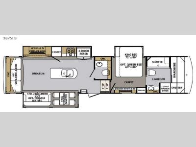 Floorplan - 2017 Forest River RV Cardinal 3875FB