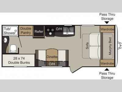 Floorplan - 2017 Keystone RV Passport 238MLWE Express