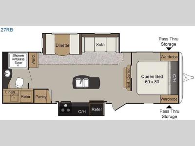 Floorplan - 2017 Keystone RV Passport 27RB Elite