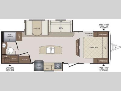 Floorplan - 2017 Keystone RV Bullet 265RBIWE