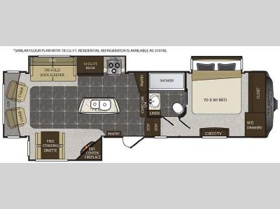 Floorplan - 2017 Keystone RV Alpine 3101RL