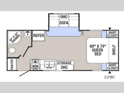Floorplan - 2017 Palomino Puma XLE 21FBC
