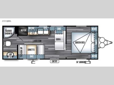 Floorplan - 2016 Forest River RV Salem Cruise Lite 241QBXL