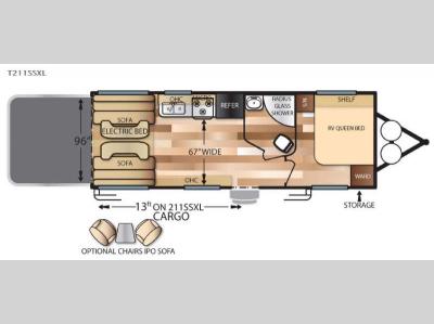 Floorplan - 2016 Forest River RV Salem Cruise Lite 211SSXL