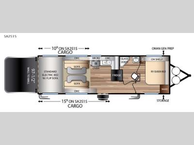 Floorplan - 2017 Forest River RV Stealth SA2515