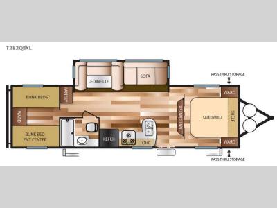 Floorplan - 2016 Forest River RV Salem Cruise Lite 282QBXL