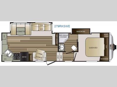 Floorplan - 2017 Keystone RV Cougar Half-Ton Series 279RKSWE