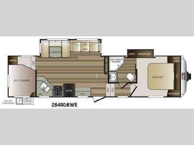Floorplan - 2017 Keystone RV Cougar Half-Ton Series 284RDBWE