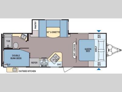 Floorplan - 2017 Dutchmen RV Coleman Lantern Series 244BH