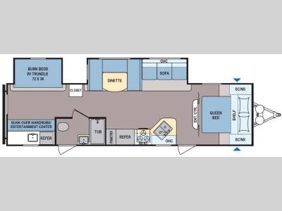 Floorplan - 2017 Dutchmen RV Coleman Lantern Series 314BH