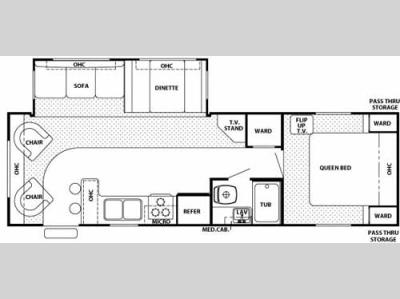 Floorplan - 2007 Forest River RV Cherokee 27L