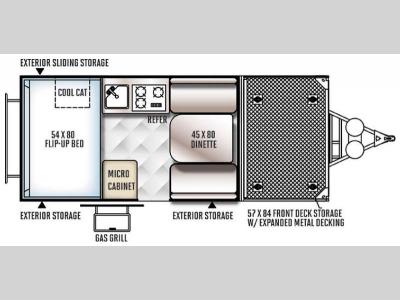 Floorplan - 2017 Forest River RV Rockwood Hard Side Series A122TH