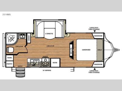 Floorplan - 2016 Forest River RV Vibe 221RBS