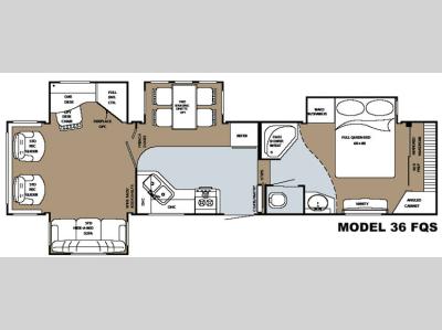 Floorplan - 2007 Gulf Stream RV Prairie Schooner 36 FQS