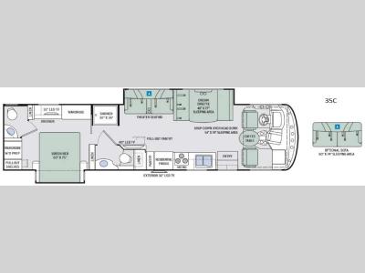 Floorplan - 2017 Thor Motor Coach Hurricane 35C
